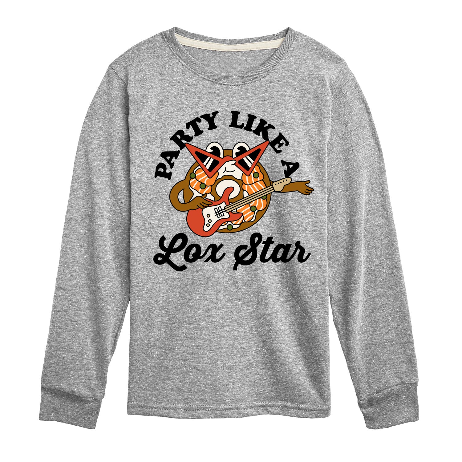 Instant Message - Hanukkah - Party Like A Lox Star - Toddler & Youth Long Sleeve Graphic T-Shirt