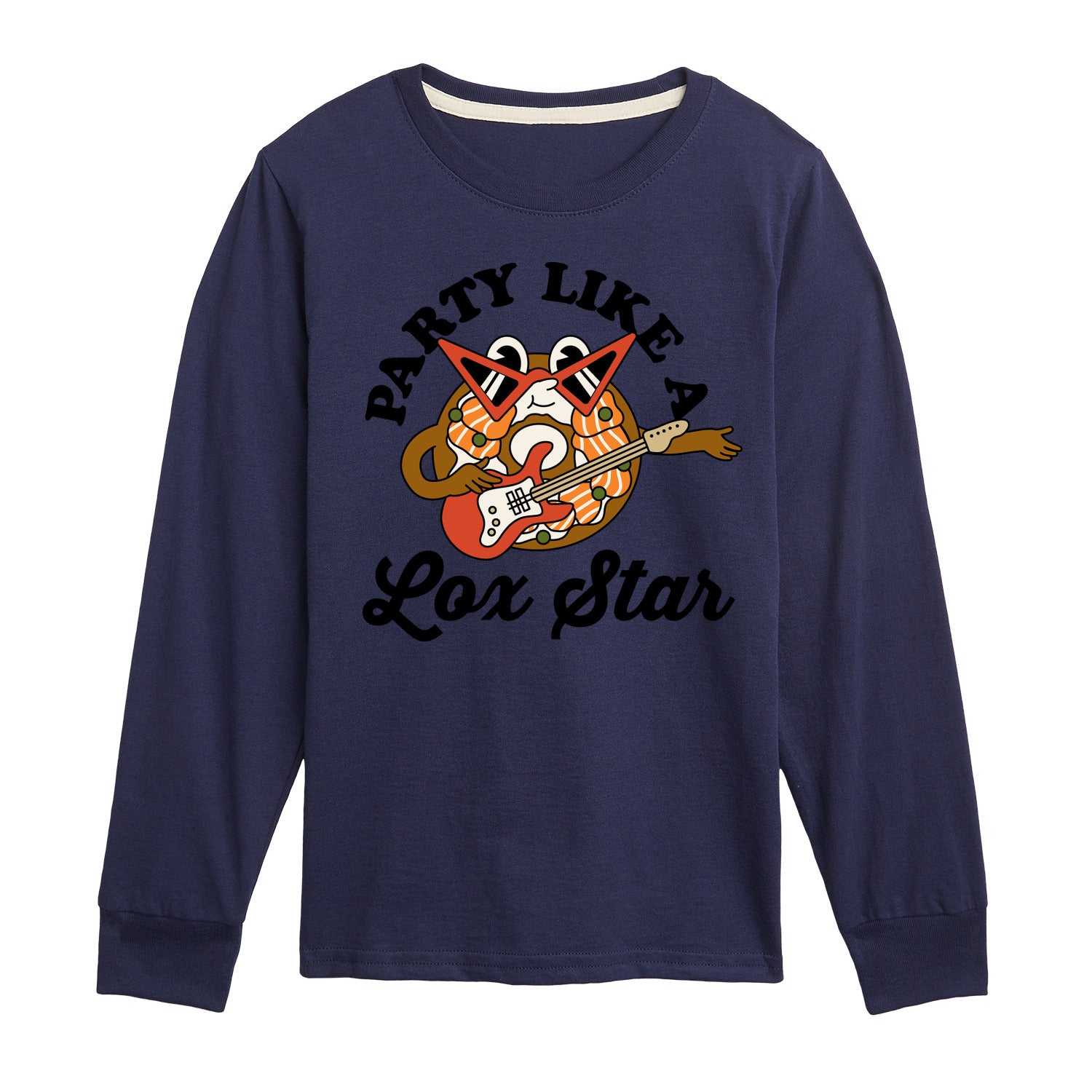 Instant Message - Hanukkah - Party Like A Lox Star - Toddler & Youth Long Sleeve Graphic T-Shirt - Image 2