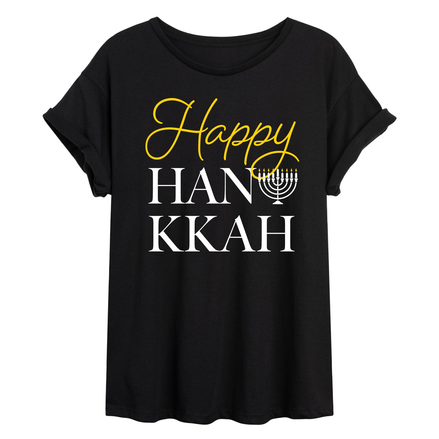 Instant Message - Happy Hanukkah - Womens Graphic T-shirt