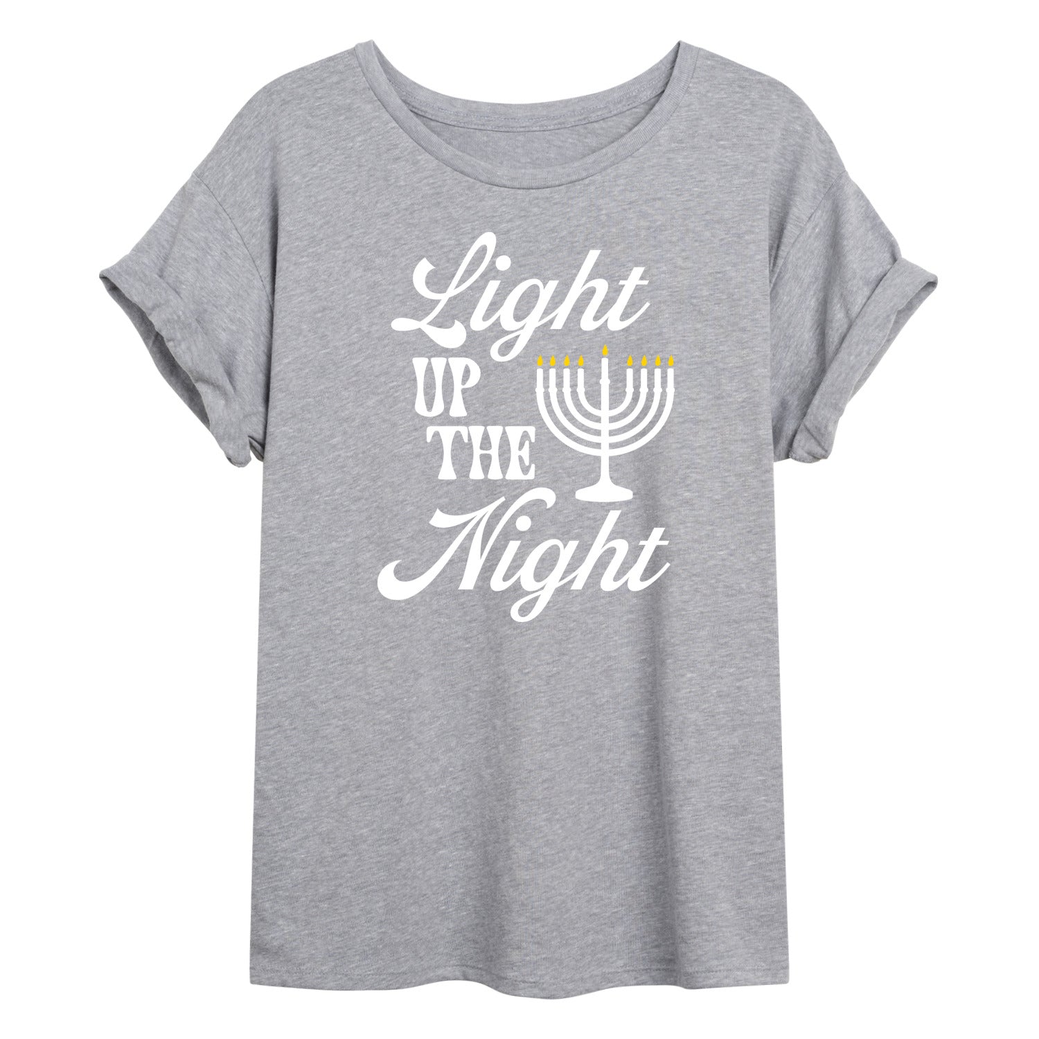 Instant Message - Light Up The Night Menora - Womens Graphic T-shirt - Image 2