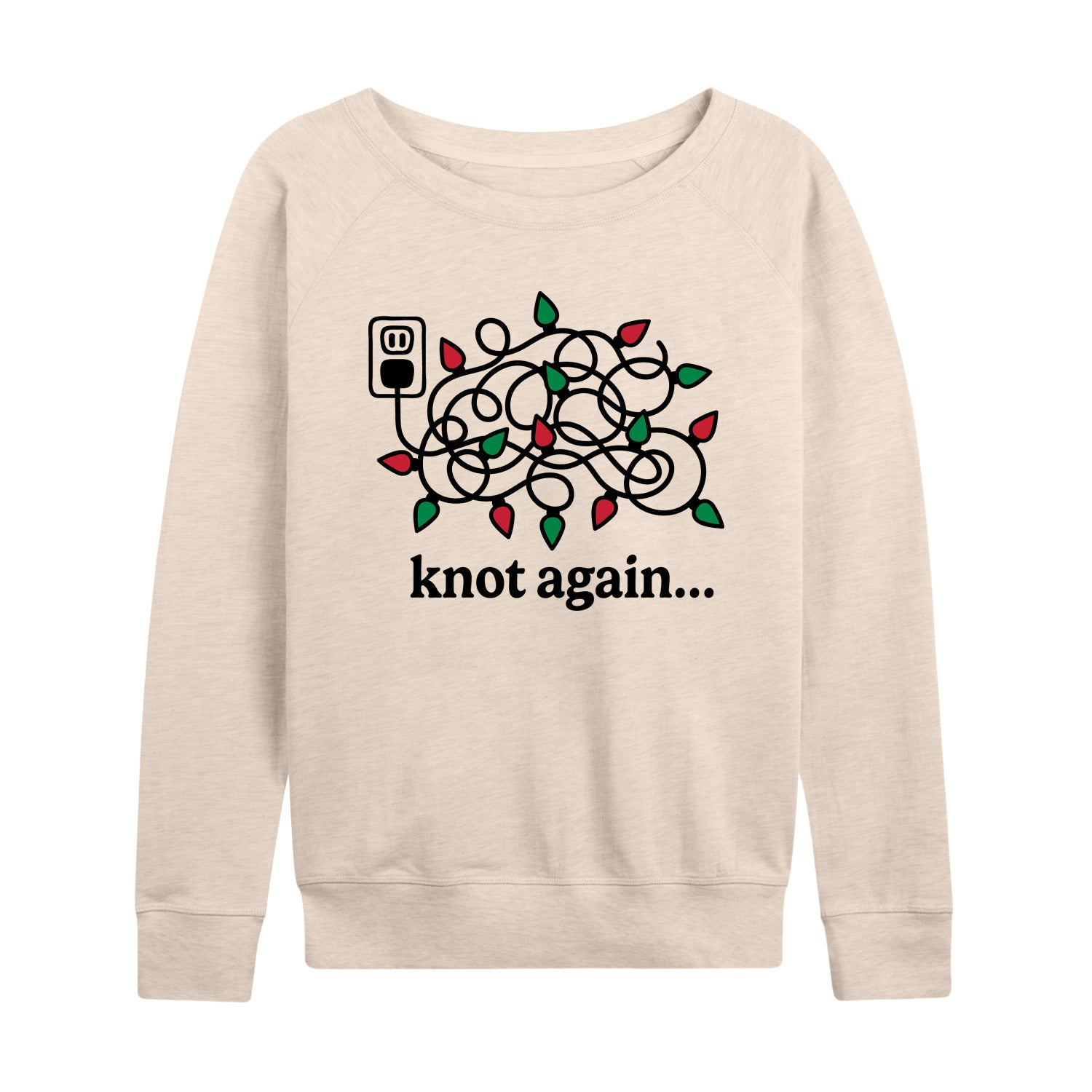 Instant Message - Knot Again Lights - Women's French Terry Long Sleeve Pullover