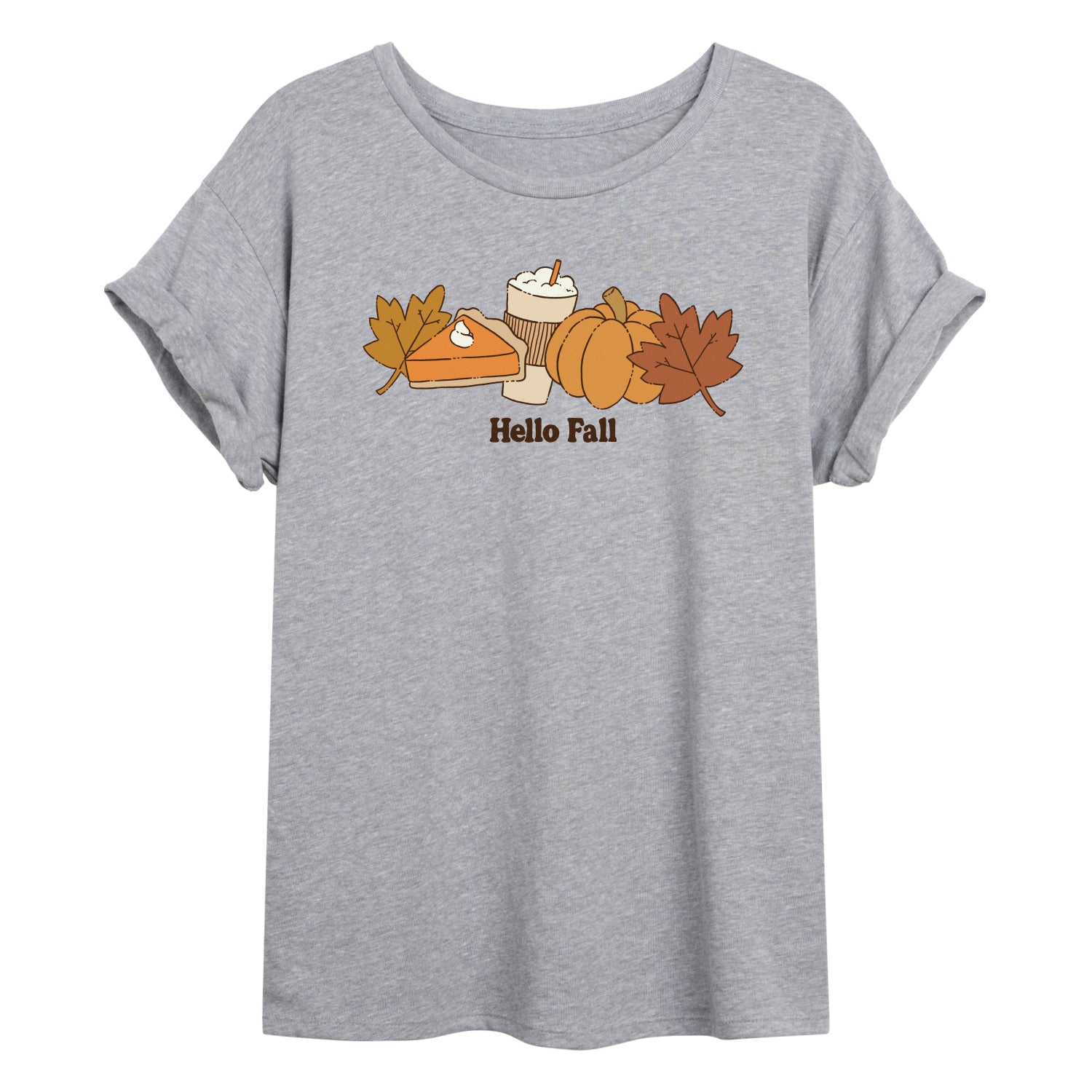 Instant Message - Hello Fall - Women's Oversized Graphic T-Shirt - Image 2
