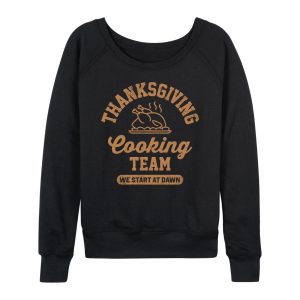 Instant Message - Thanksgiving Cooking Team - Women's French Terry Long Sleeve Pullover