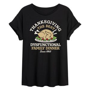 Instant Message - Thanksgiving Fam Dinner - Womens Graphic T-shirt