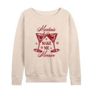 Instant Message - Martinis Merrier - Women's French Terry Long Sleeve Pullover