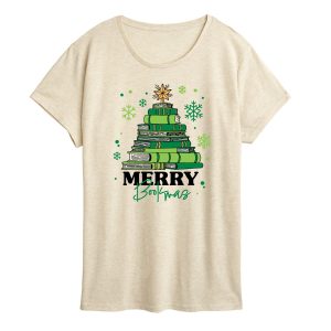 Instant Message - Merry Bookmas - Women's Short Sleeve Graphic T-shirt