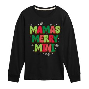 Instant Message - Mamas Merry Mini - Youth Long Sleeve Graphic T-shirt
