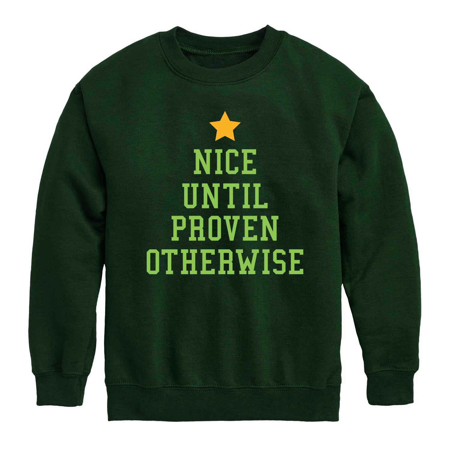 Instant Message - Nice Until Proven Otherwise - Youth Crew Fleece Sweatshirt - Image 2