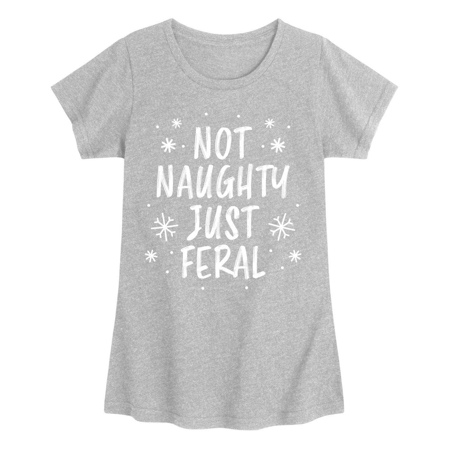 Instant Message - Not Naughty Just Feral - Youth Girls Short Sleeve T-shirt - Image 4