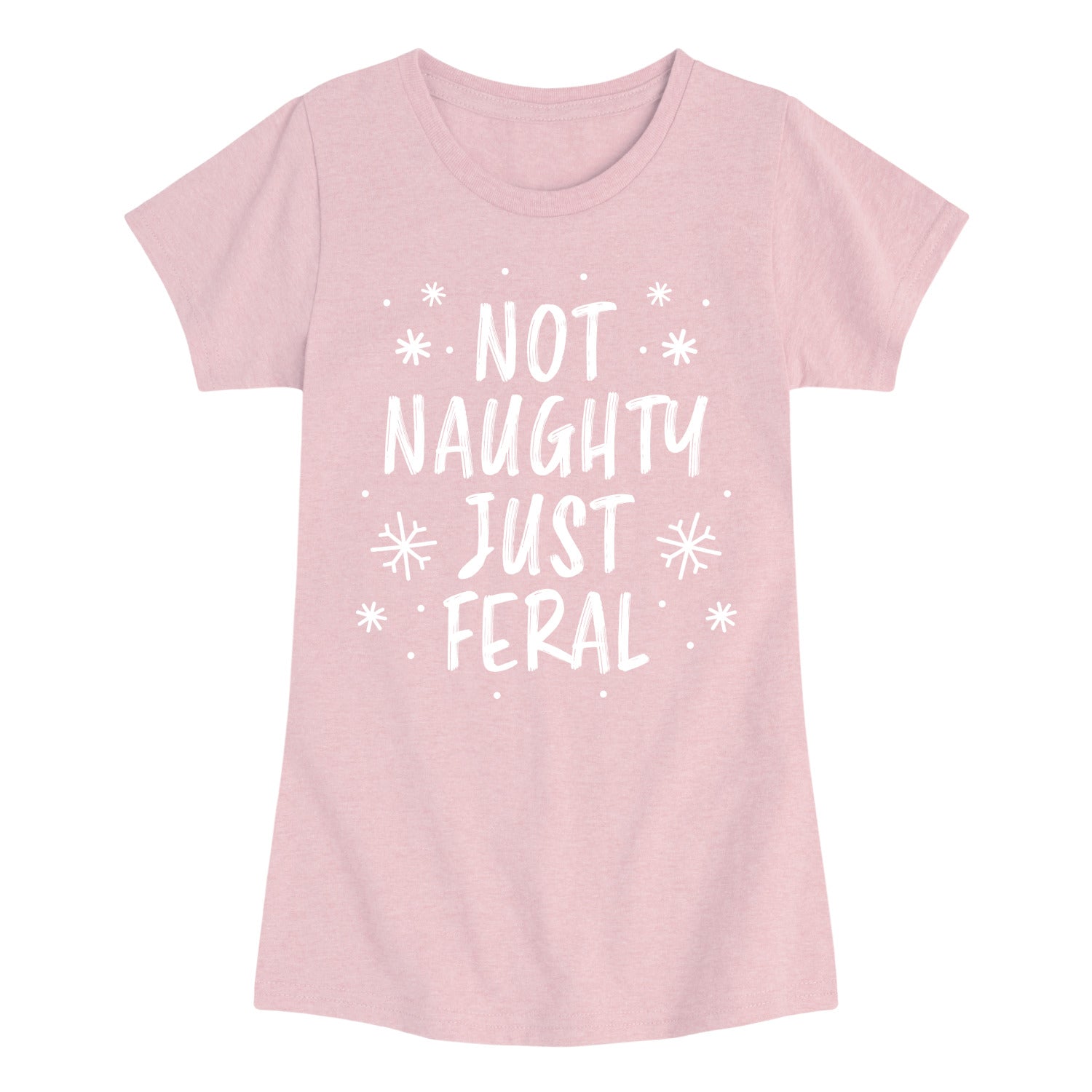Instant Message - Not Naughty Just Feral - Youth Girls Short Sleeve T-shirt - Image 6