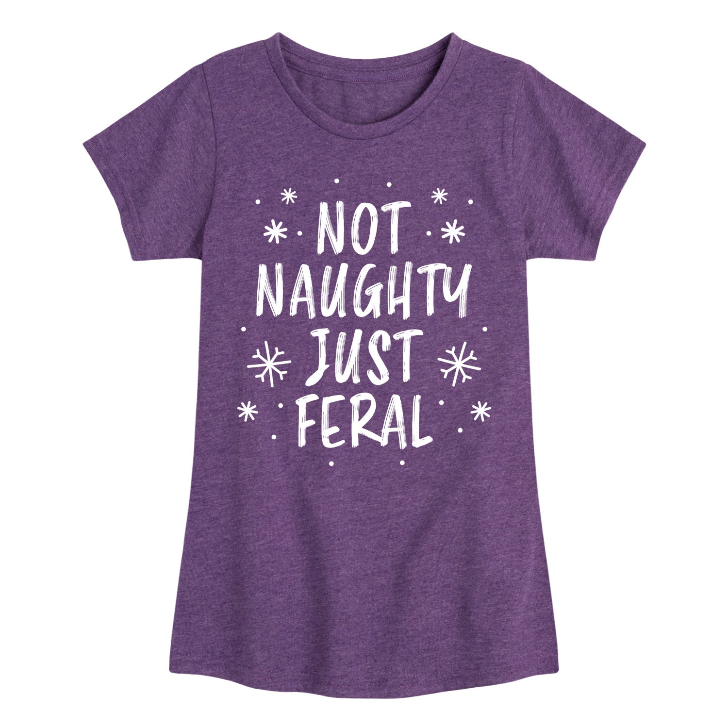 Instant Message - Not Naughty Just Feral - Youth Girls Short Sleeve T-shirt - Image 7