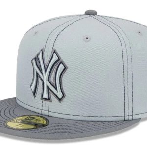 New Era Men's Mlb Ny Yankees 5950 Gray Pop Fitted - Gray - 60310875