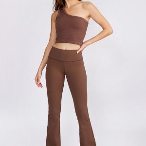 Cream Yoga Women's Grace flare legging mocha