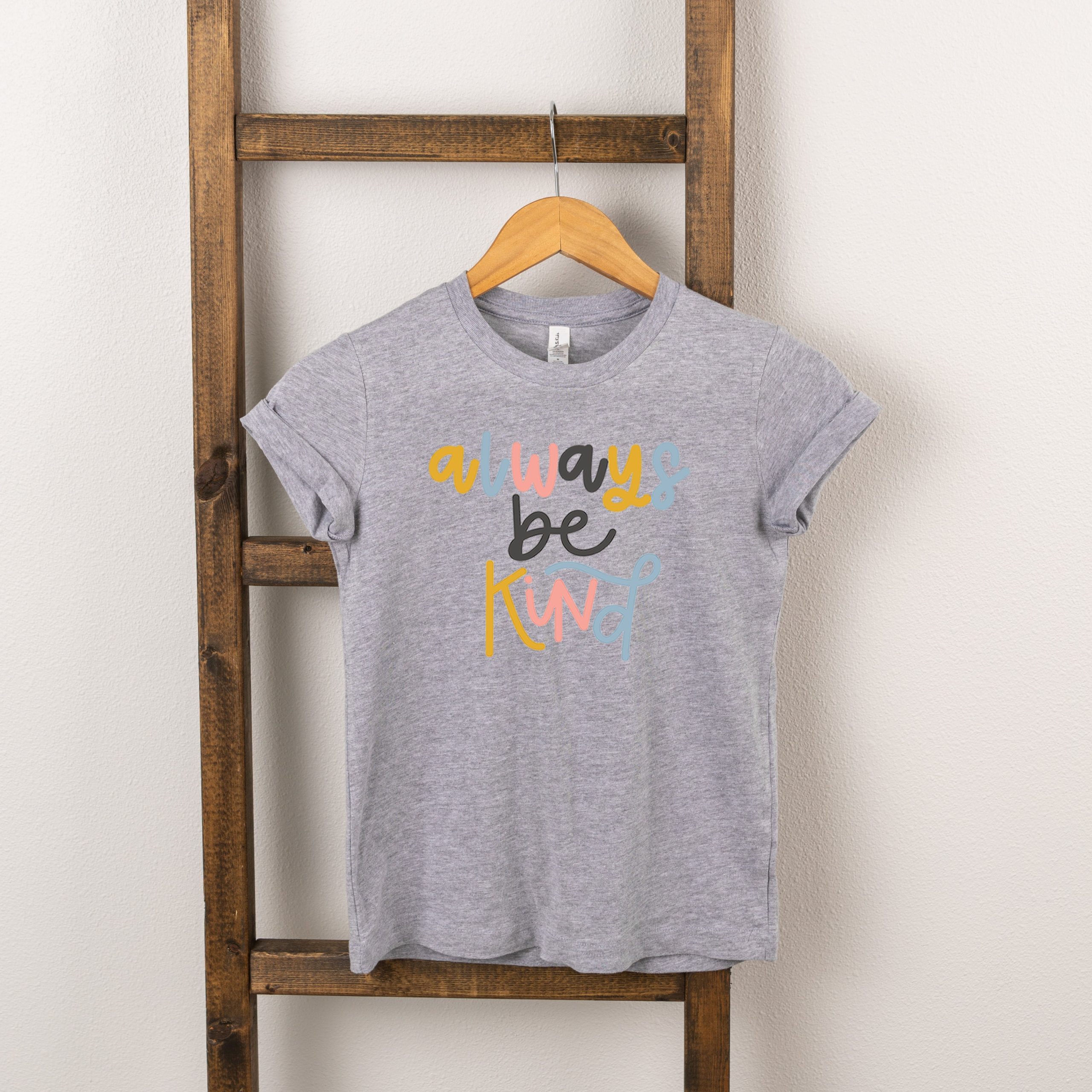 The Juniper Shop Toddler Always Be Kind Colorful Short Sleeve Crew Neck - Image 2
