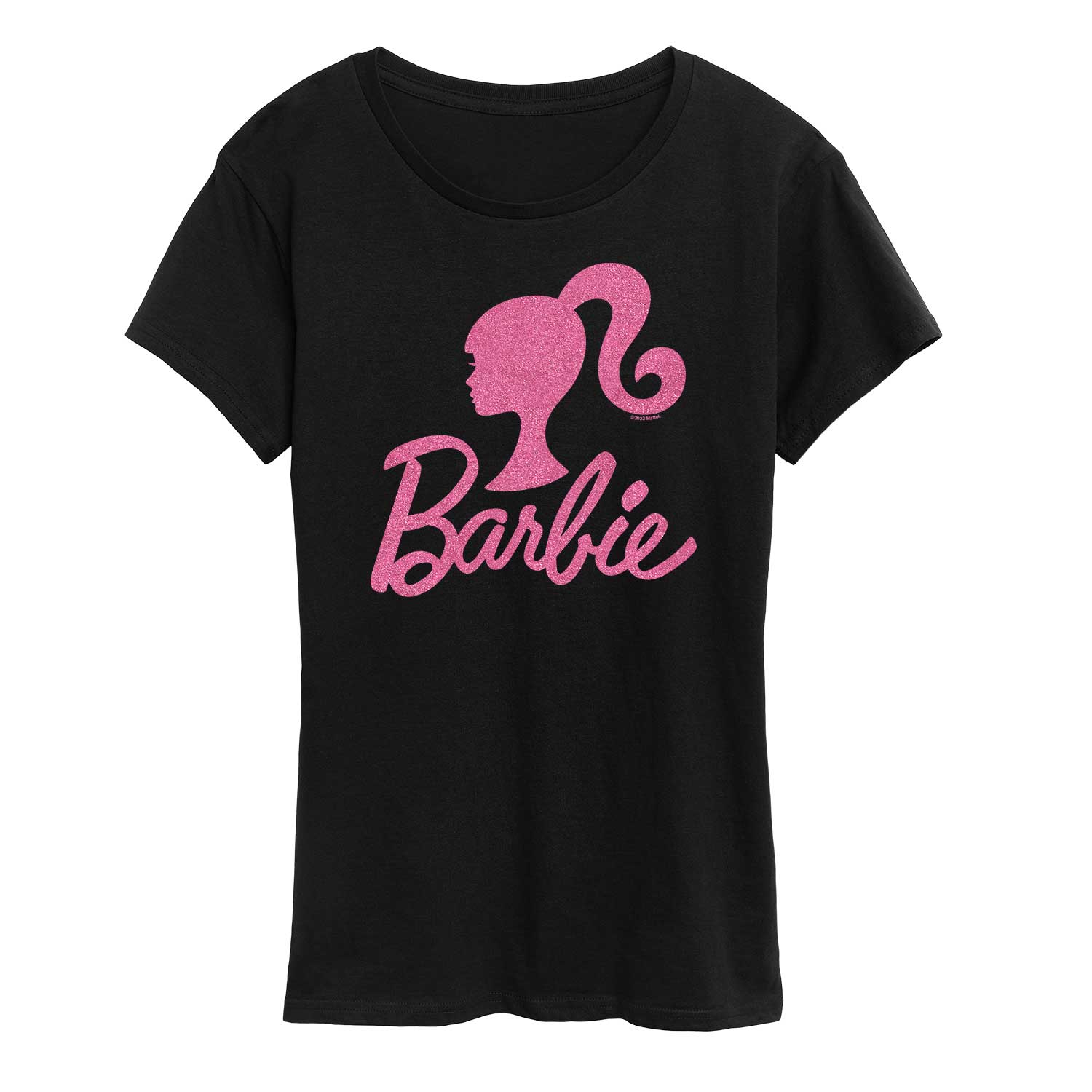 Barbie - Logo Pink Glitter - Women's Short Sleeve Graphic T-Shirt - Image 2