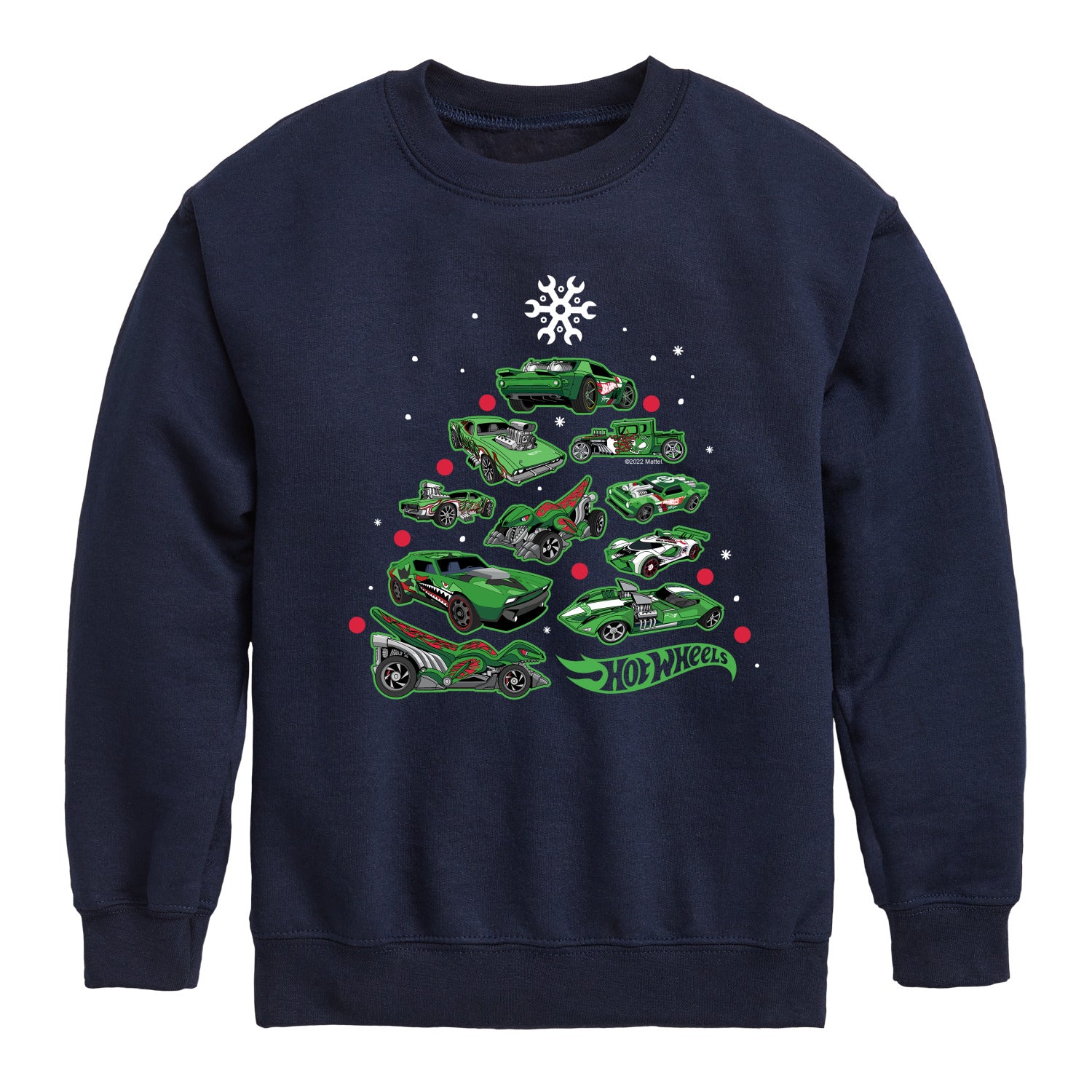 Hot Wheels - Car Tree - Toddler & Youth Crewneck Fleece Sweatshirt