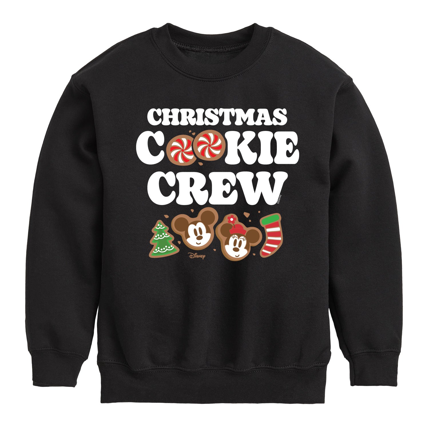 Disney - Mickey and Minnie Christmas Cookie Crew - Toddler & Youth Crewneck Fleece Sweatshirt - Image 2
