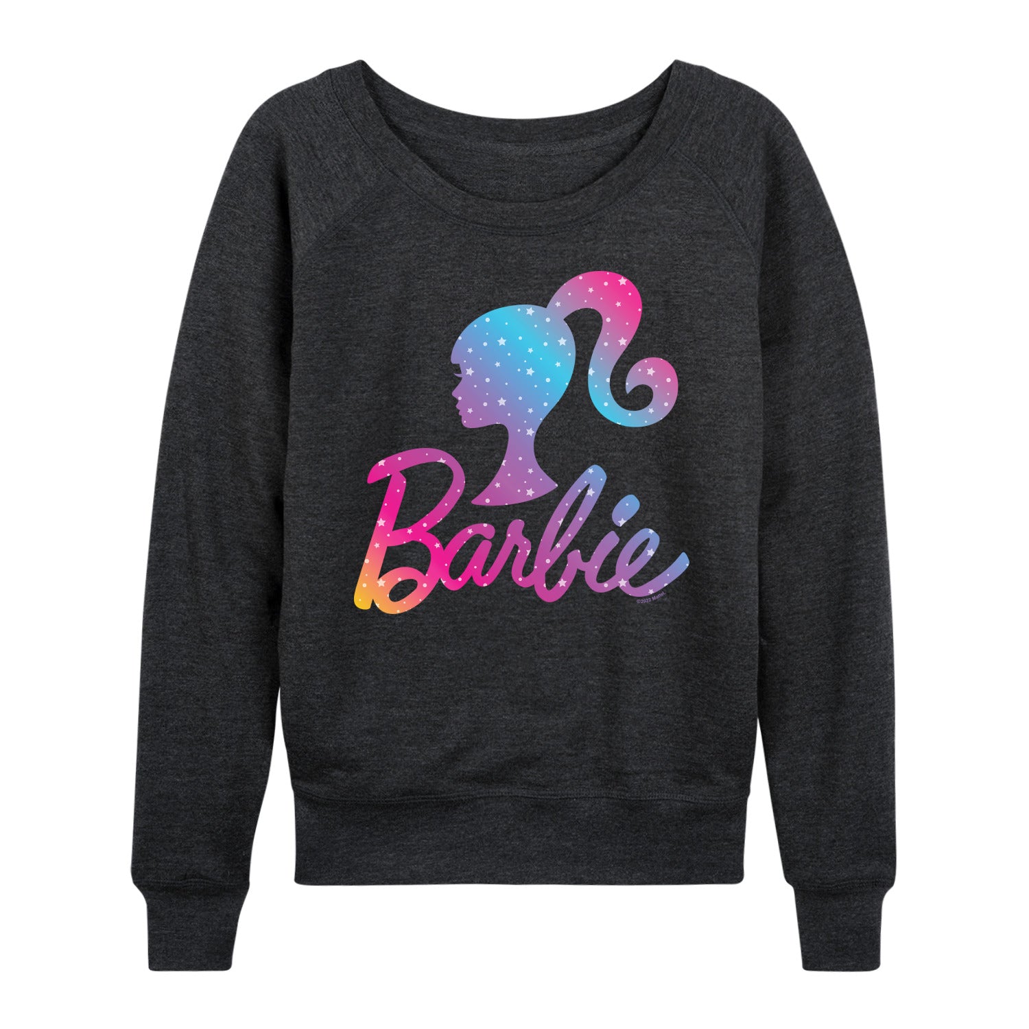 Barbie - Holidays & Christmas - Ombre Iconic Logo - Women's Lightweight French Terry Long Sleeve Shirt - Image 2