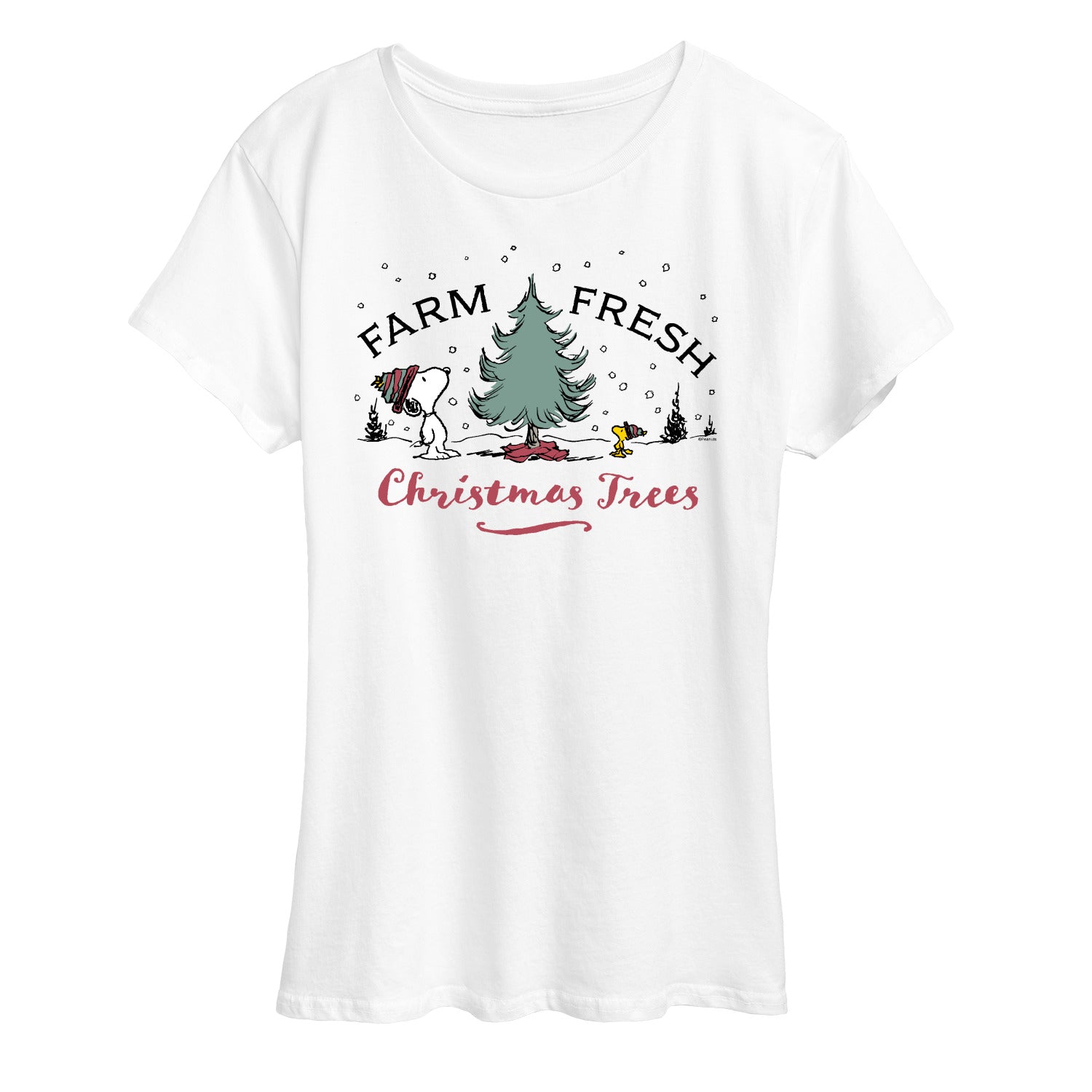 Peanuts - Farm Fresh Trees - Women's Short Sleeve Graphic T-Shirt - Image 3