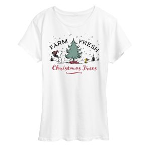 Peanuts - Farm Fresh Trees - Women's Short Sleeve Graphic T-Shirt
