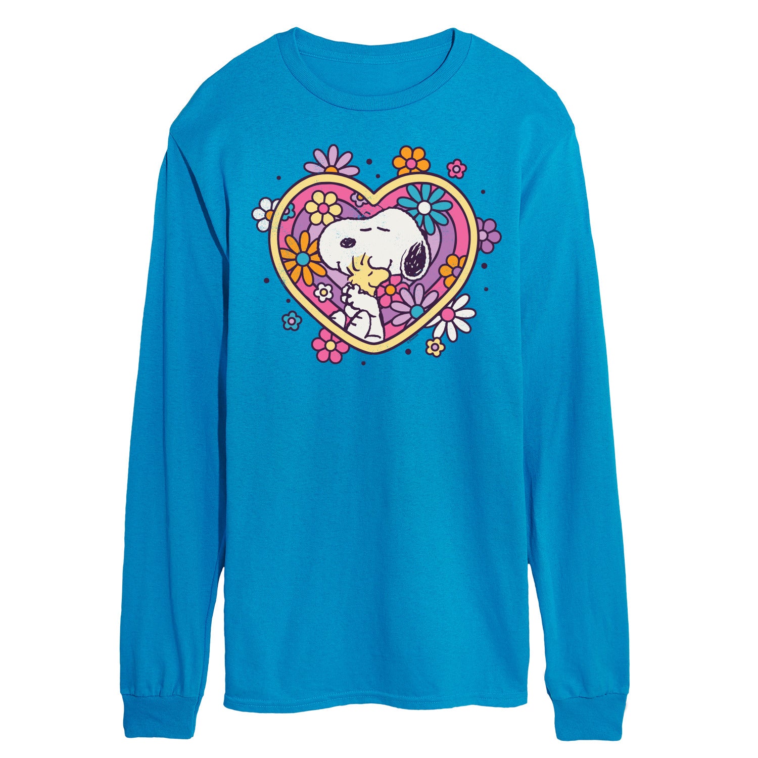 Peanuts - Hug Heart Flower - Men's Long Sleeve T-Shirt