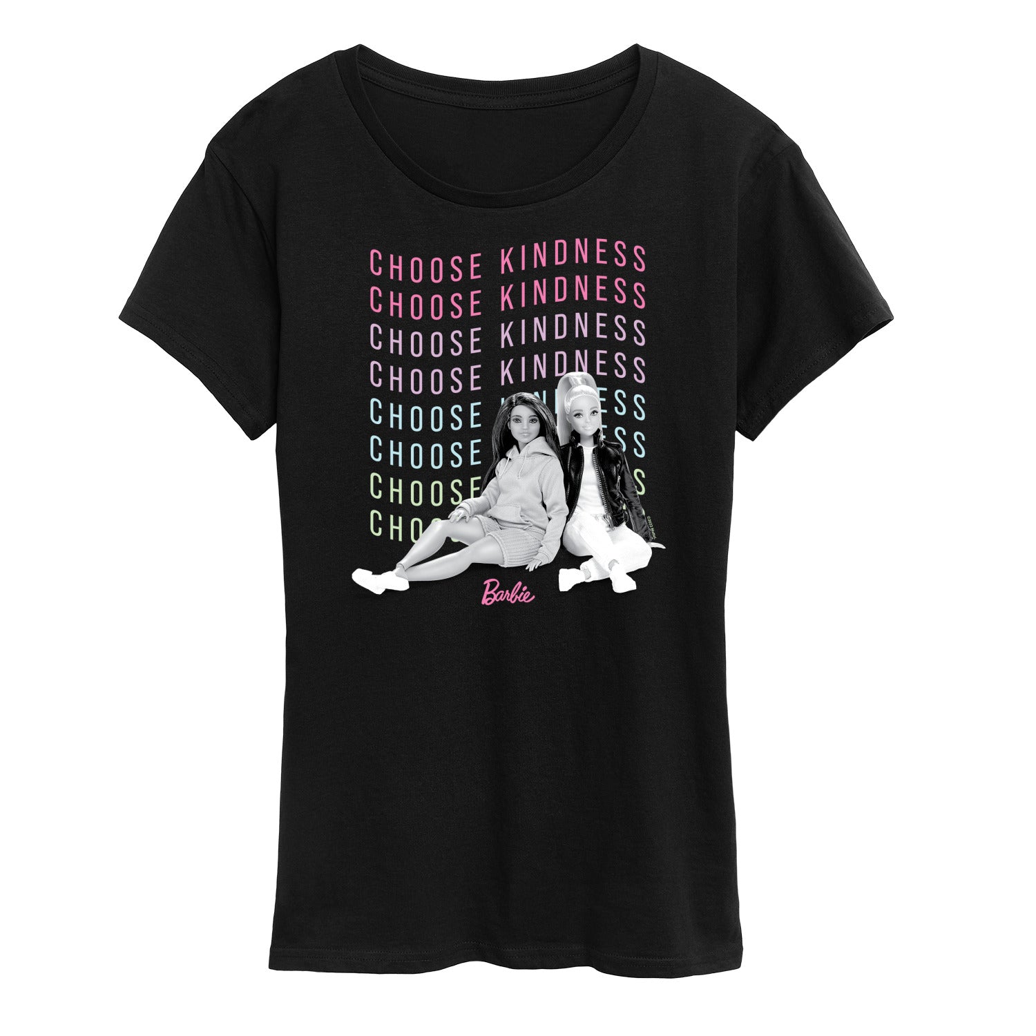 Barbie - Choose Kindness - Relaxed Barbie & Friend - Women's Short Sleeve Graphic T-Shirt