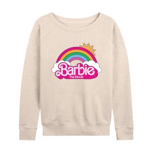 Barbie the Movie - Barbie Logo Rainbow - Women's Lightweight French Terry Long Sleeve Shirt