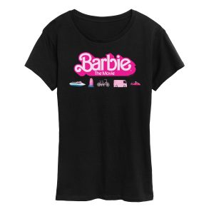 Barbie the Movie - Barbie Transportaion Vehicles - Women's Short Sleeve Graphic T-Shirt