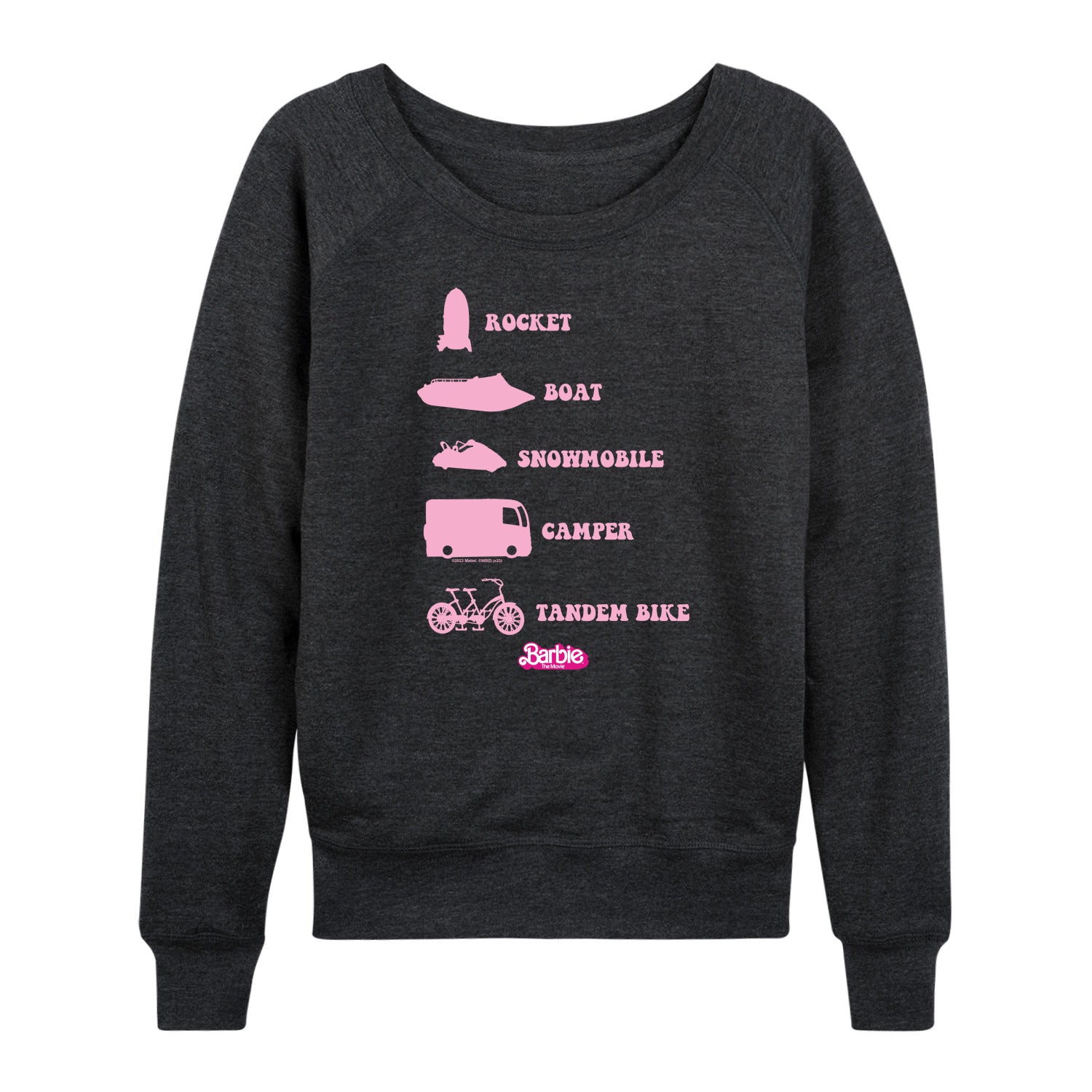 Barbie the Movie - Barbie Vehicles - Women's Lightweight French Terry Long Sleeve Shirt