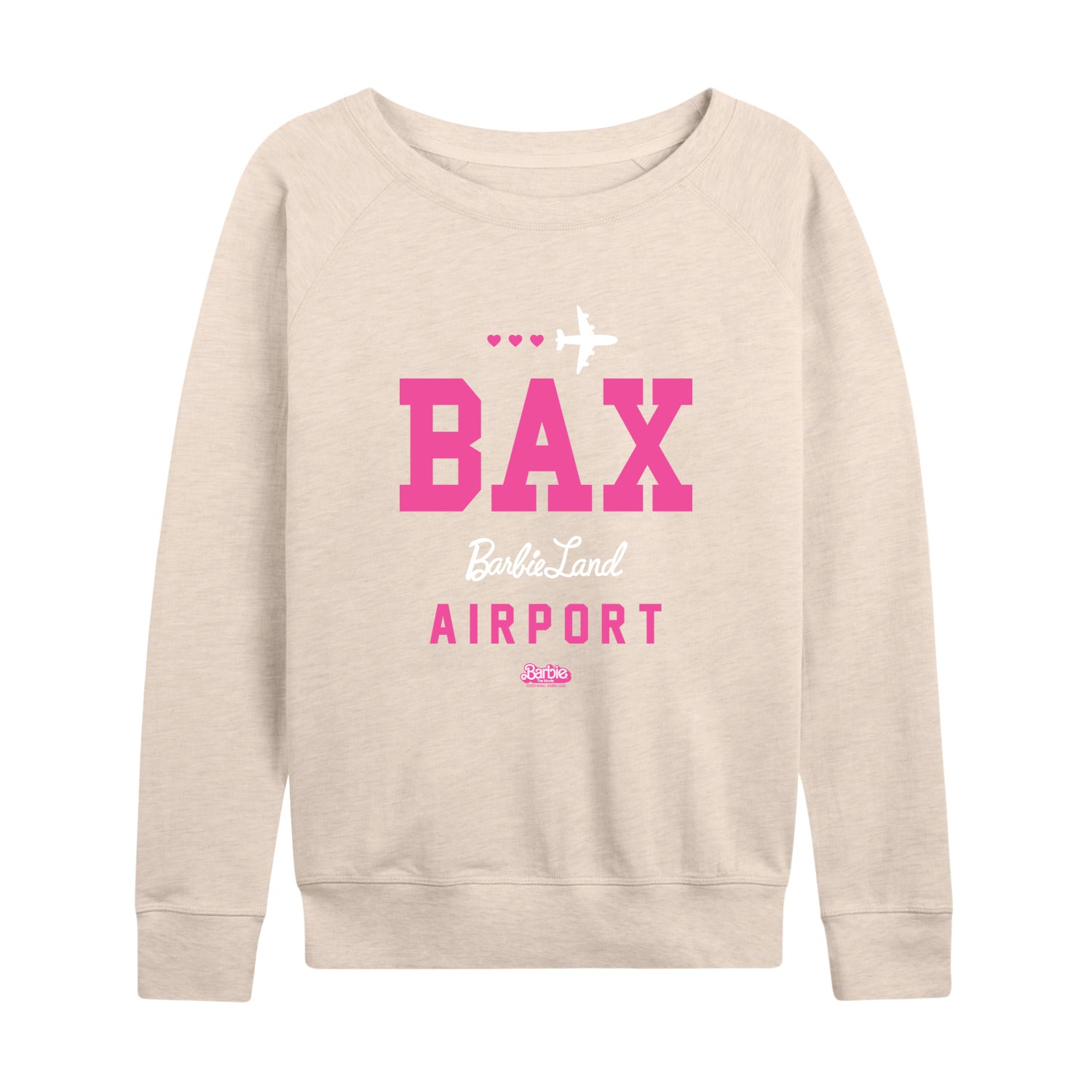 Barbie the Movie - BAK - Barbie Land Airport - Women's Lightweight French Terry Long Sleeve Shirt