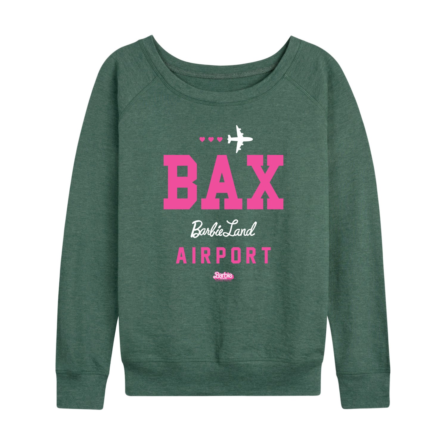 Barbie the Movie - BAK - Barbie Land Airport - Women's Lightweight French Terry Long Sleeve Shirt - Image 3
