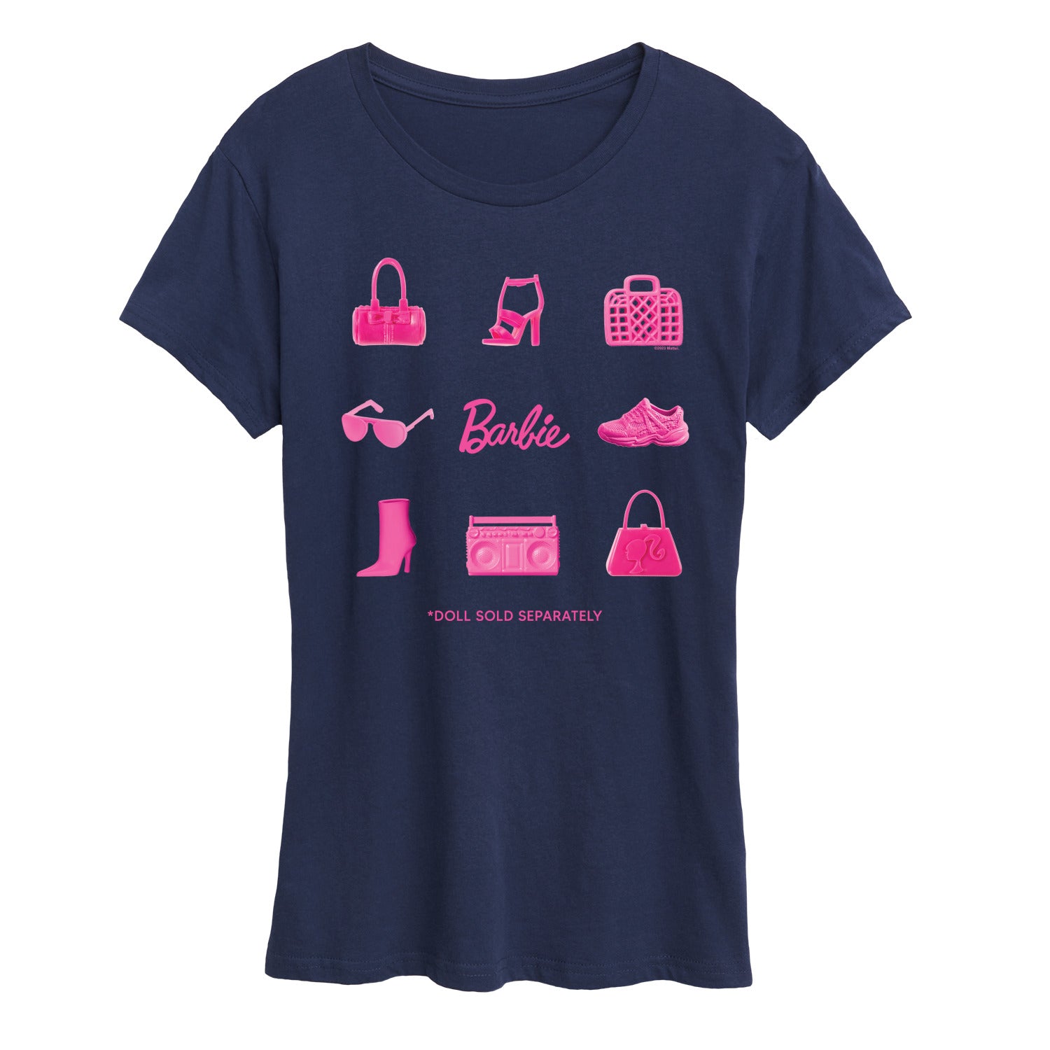 Barbie - Iconic Purse. Shoes. Sunglasses. & Boombox - Doll Sold Separately - Women's Short Sleeve Graphic T-Shirt - Image 2