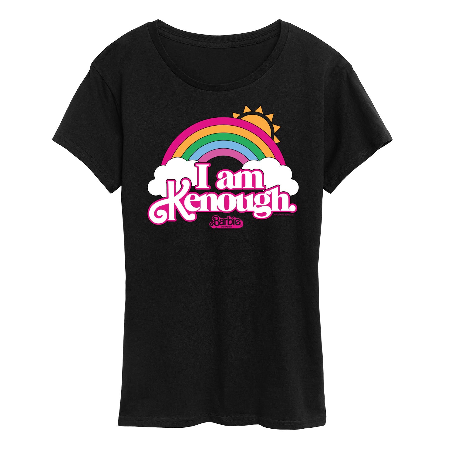 Barbie The Movie - I Am Kenough Rainbow Clouds - Women's Short Sleeve Graphic T-Shirt