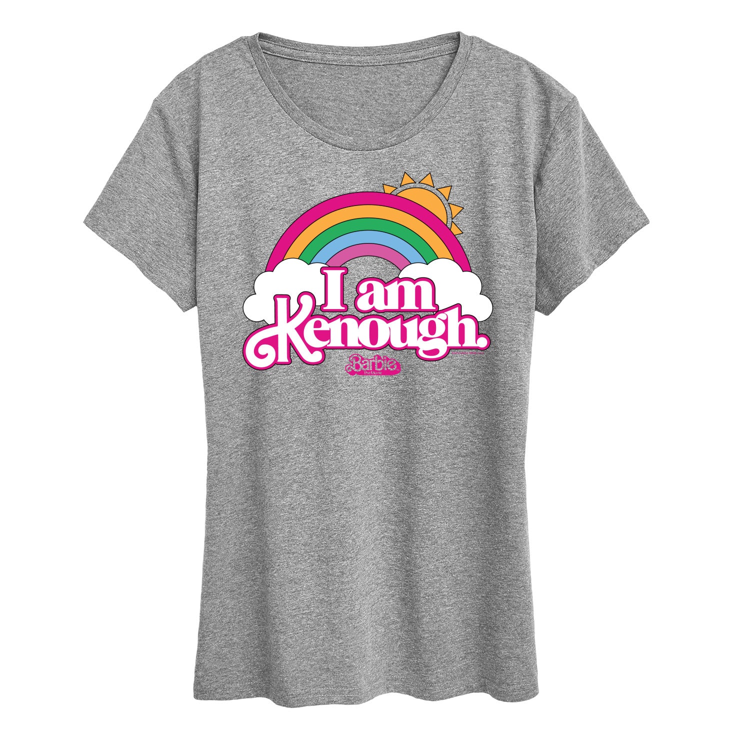 Barbie The Movie - I Am Kenough Rainbow Clouds - Women's Short Sleeve Graphic T-Shirt - Image 2
