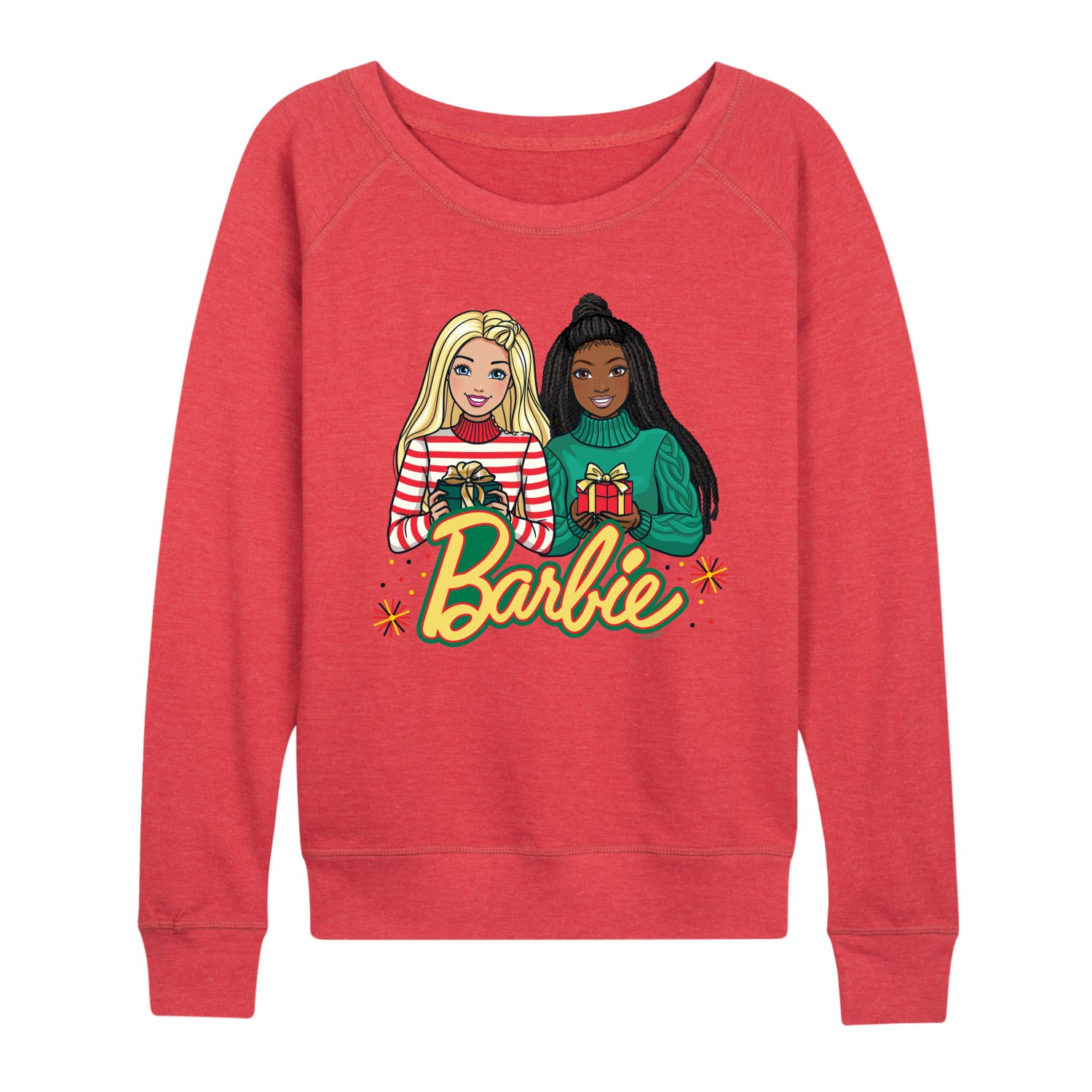 Barbie - Winter Holiday Friends - Women's Lightweight French Terry Long Sleeve Shirt