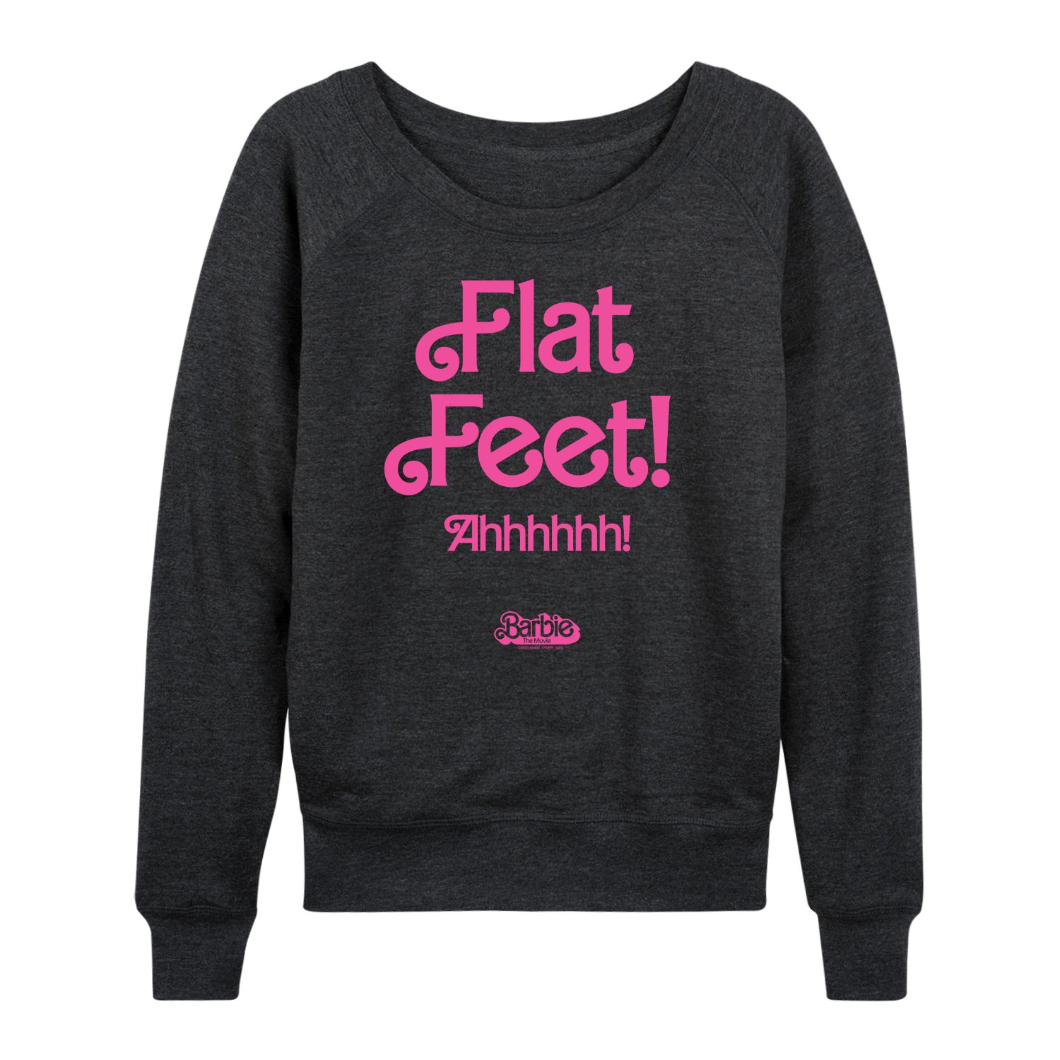 Barbie The Movie - Barbie Movie Flat Feet - Women's Lightweight French Terry Long Sleeve Shirt - Image 2