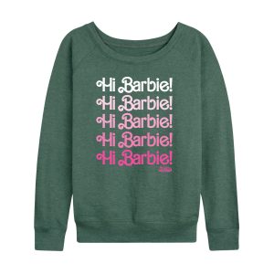 Barbie The Movie - Hi Barbie Stacked - Women's Lightweight French Terry Long Sleeve Shirt