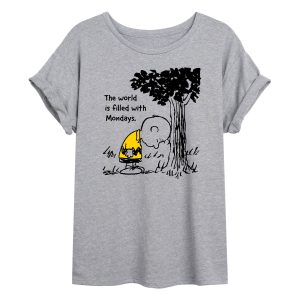 Peanuts - World Filled With Mondays - Women's Oversized T-Shirt