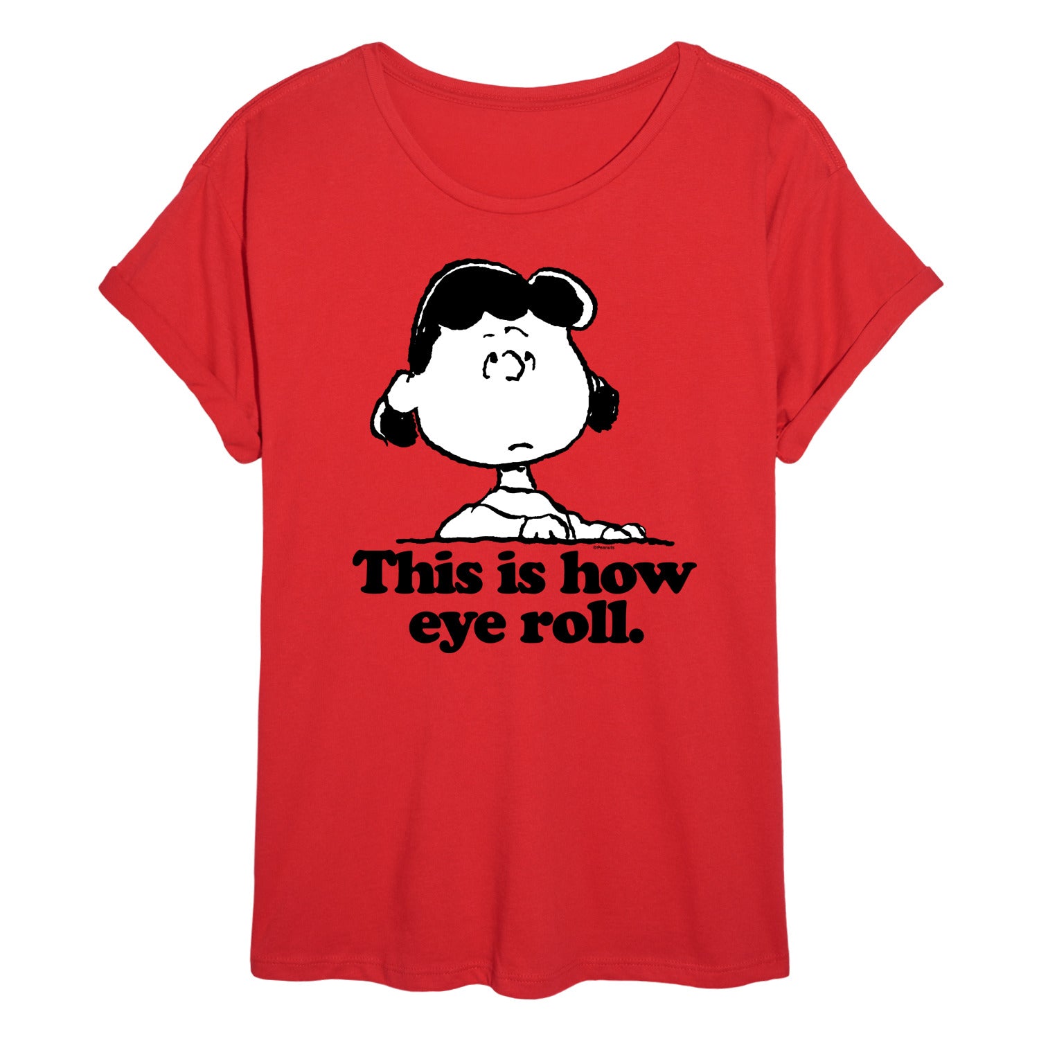 Peanuts - Lucy This Is How Eye Roll - Women's Oversized T-Shirt