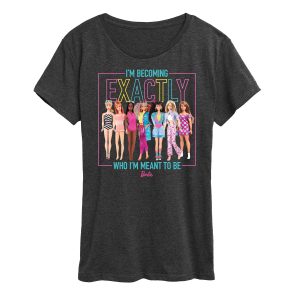 Barbie - Exactly Who Im Meant To Be Neon - Womens Women'S Short Sleeve Graphic T-Shirt