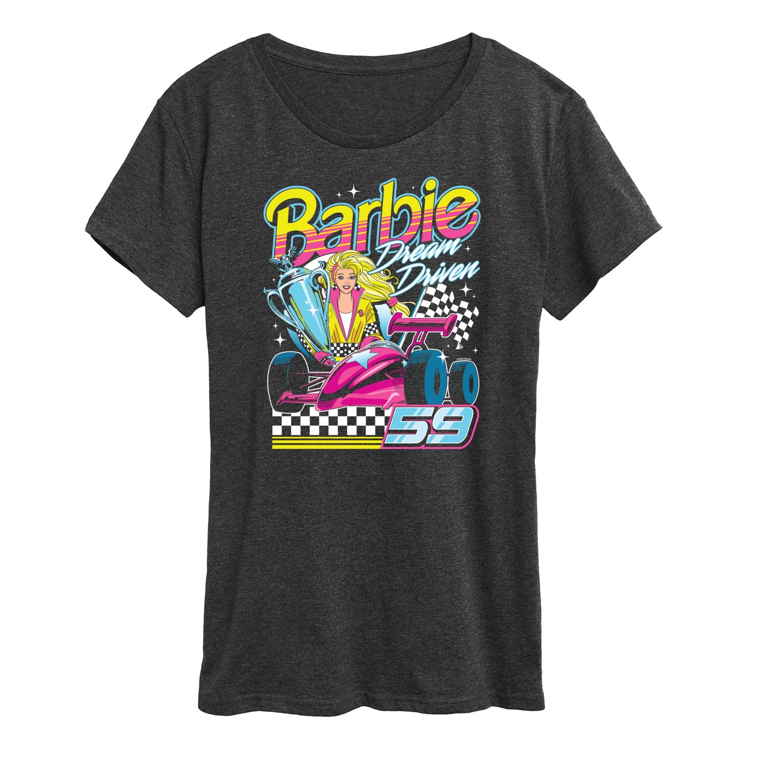 Barbie - Racecar Comic - Women's Short Sleeve Graphic T-Shirt - Image 2