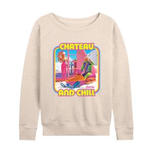 Barbie - Retro Chateau And Chill-Women's French Terry Long Sleeve Shirt