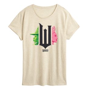Wicked - Elphaba And Glinda Side Profile - Women's Short Sleeve Graphic T-Shirt