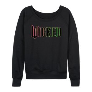 Wicked - Theatrical Logo - Women's French Terry Pullover Long Sleeve Shirt