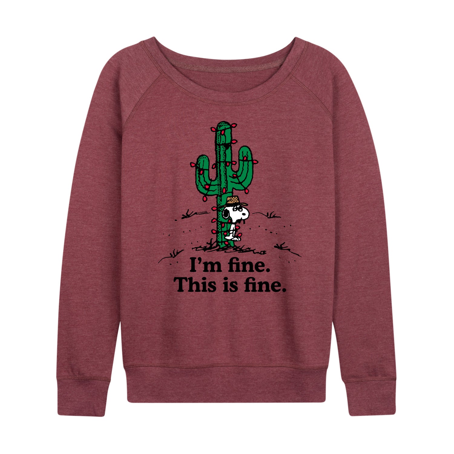 Peanuts - Im Fine Spike - Women's French Terry Long Sleeve Pullover - Image 2