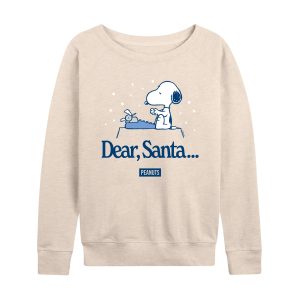Peanuts - Snoopy Dear Santa - Women's French Terry Long Sleeve Pullover