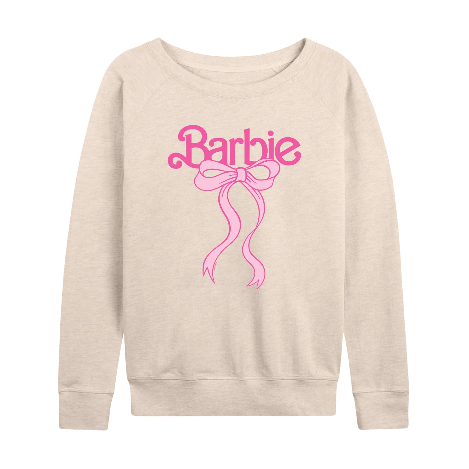 Barbie - Logo Coquette Bow - Women's French Terry Long Sleeve Shirt