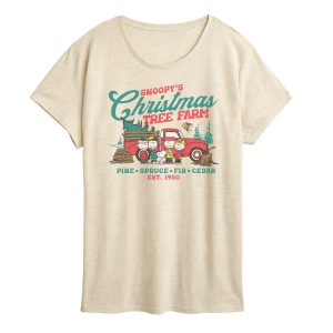 Peanuts - Tree Farm - Women's Short Sleeve Graphic T-Shirt