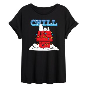 Peanuts - Snoopy Chill - Womens Oversized Graphic T-Shirt