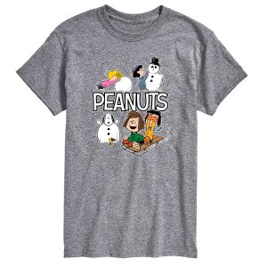 Peanuts - Peanuts Winter Stickers - Men's Short Sleeve Graphic T-Shirt